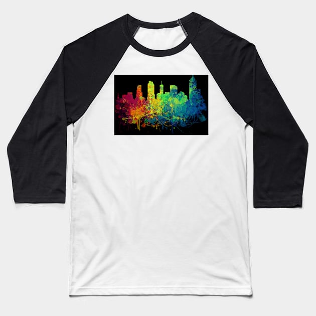 Painted Skylines: Atlanta Baseball T-Shirt by DigitalShards